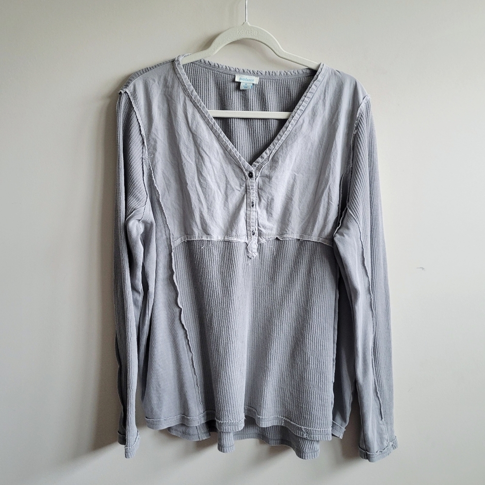 Sundance Boho Thermal Henley In Gray
